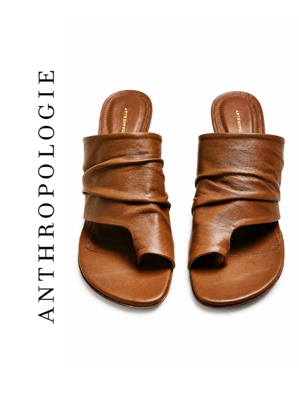 Anthropologie Toe-Loop Scrunch Heels
